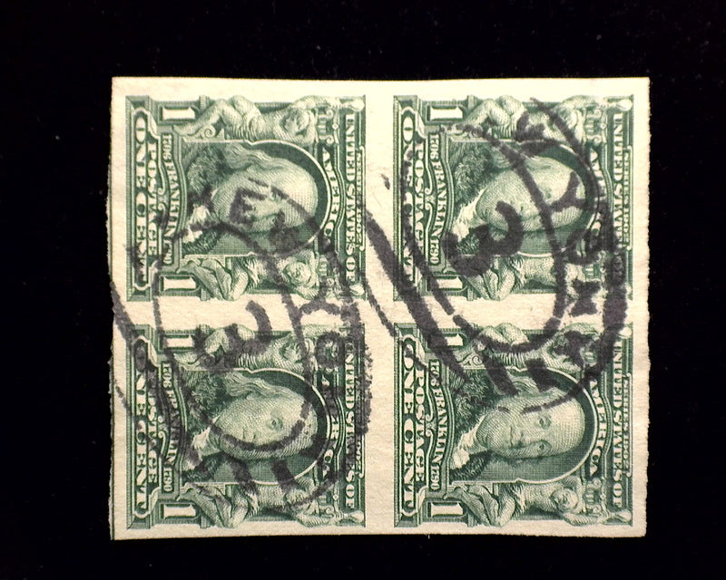 #314 Choice block of four. Vf/Xf Used - US Stamp