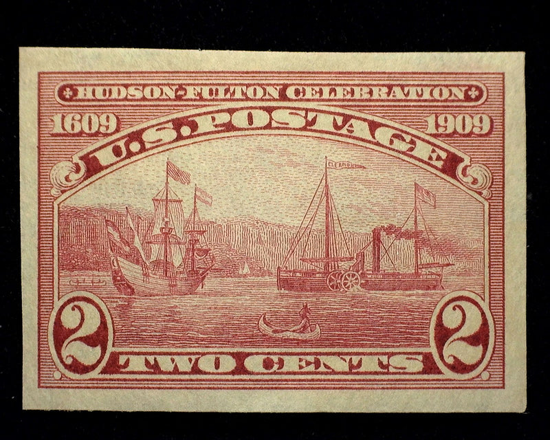 #373 2c Hudson Fulton Imperforate Mint XF NH - US Stamp