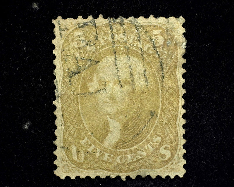 #67 Nice appearing stamp with small faults. VF/XF Used - US Stamp