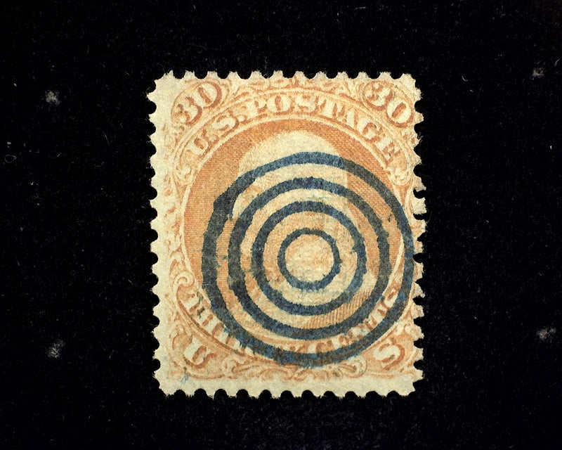 #100 Target cancel. F Used - US Stamp