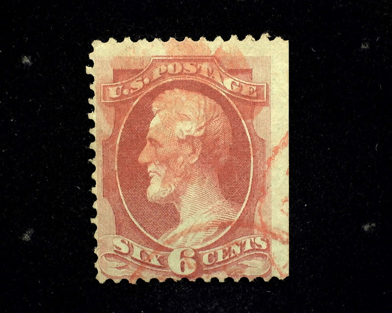 #137 Rich color stamp with straight edge at left. F Used US Stamp