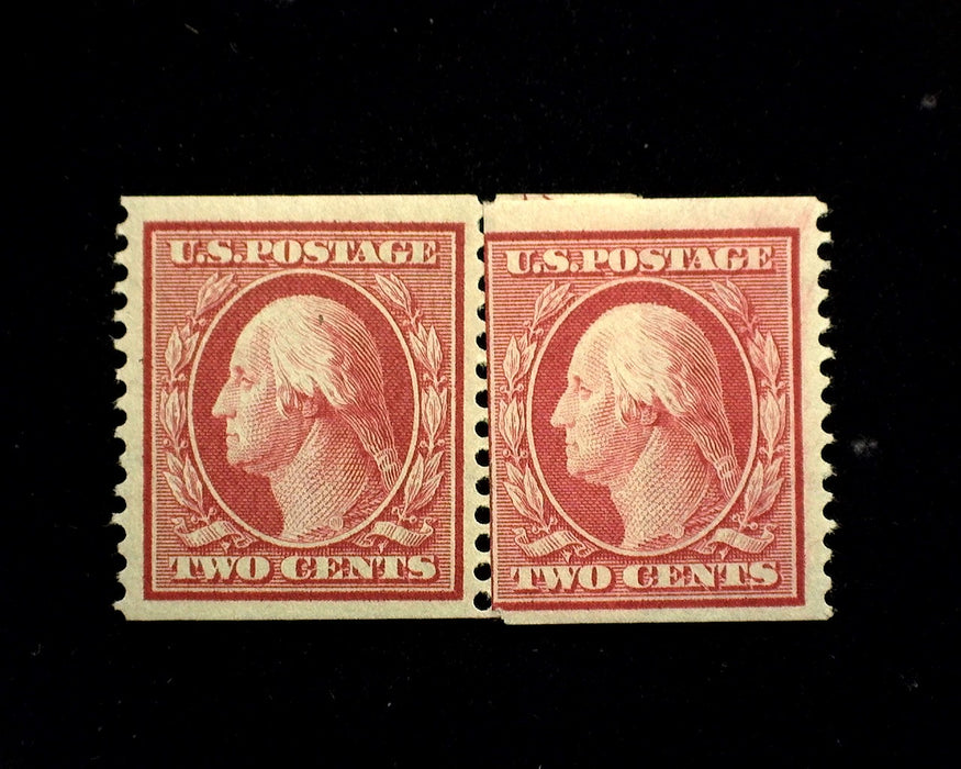 #353 Mint Fresh horizontal paste up pair. F/VF LH US Stamp