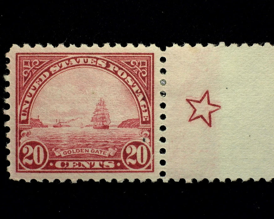 #567 Outstanding margin with star. Faint pulp inclusion. Mint Sup LH US Stamp