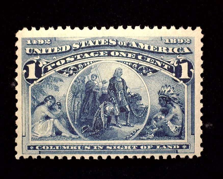 #230 Mint 1 Cent Columbian F/VF NH US Stamp