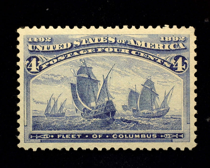 #233 4c Columbian Choice large margin stamp with great color. Mint XF LH - US Stamp