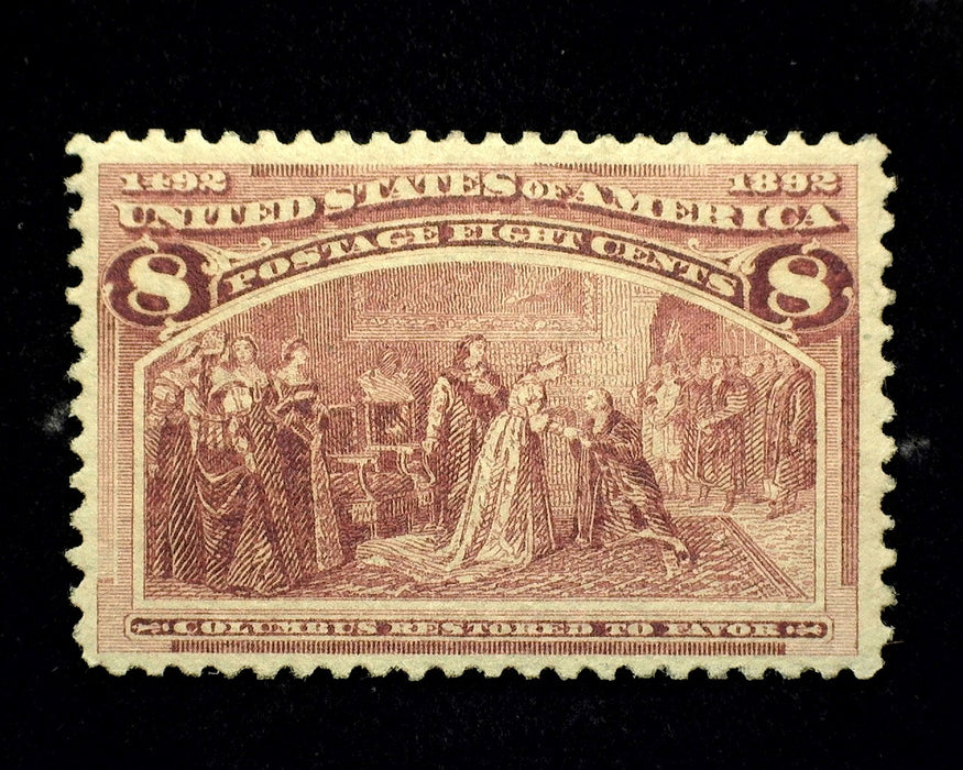 #236 Mint 8 Cent Columbian Regummed appears NH VF/XF US Stamp