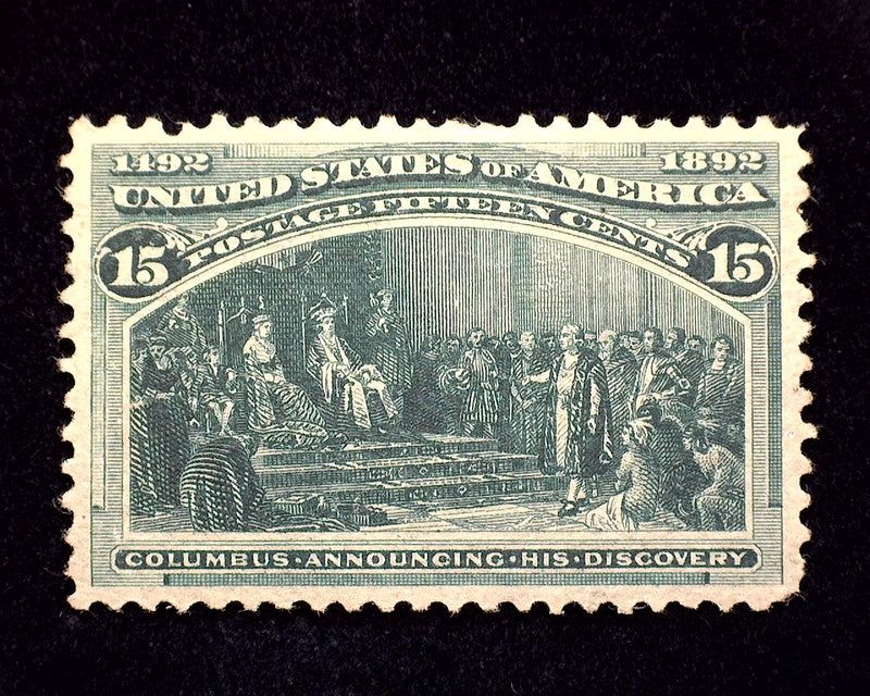#238 15c Columbian Mint XF/Sup LH - US Stamp