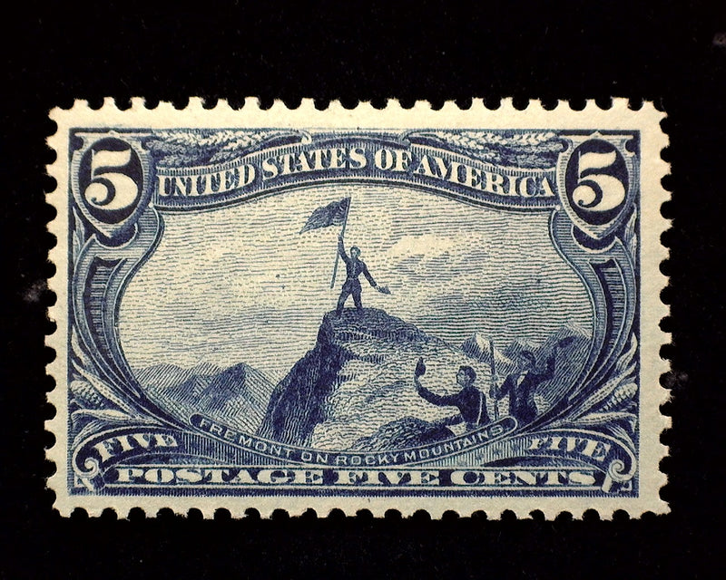 #288 5c Trans Mississippi Choice large margin stamp. Mint VF/XF NH - US Stamp