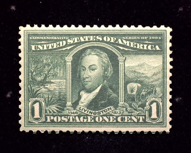 #323 1c Louisiana Purchase Choice. Mint XF LH - US Stamp