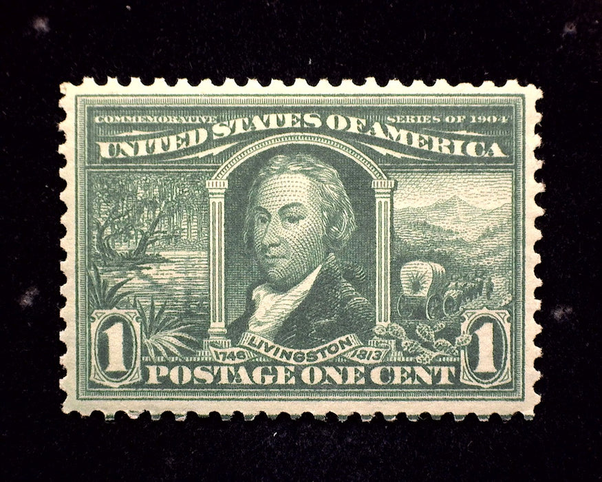 #323 1 Cent Louisiana Purchase Choice. Mint XF LH US Stamp