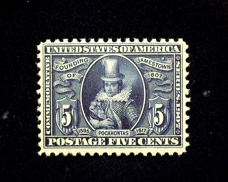 #330 5c Jamestown Mint F/VF NH - US Stamp