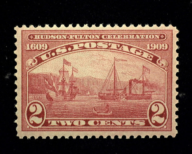 #372 2 cent Hudson Fulton Vf/Xf NH Mint US Stamp