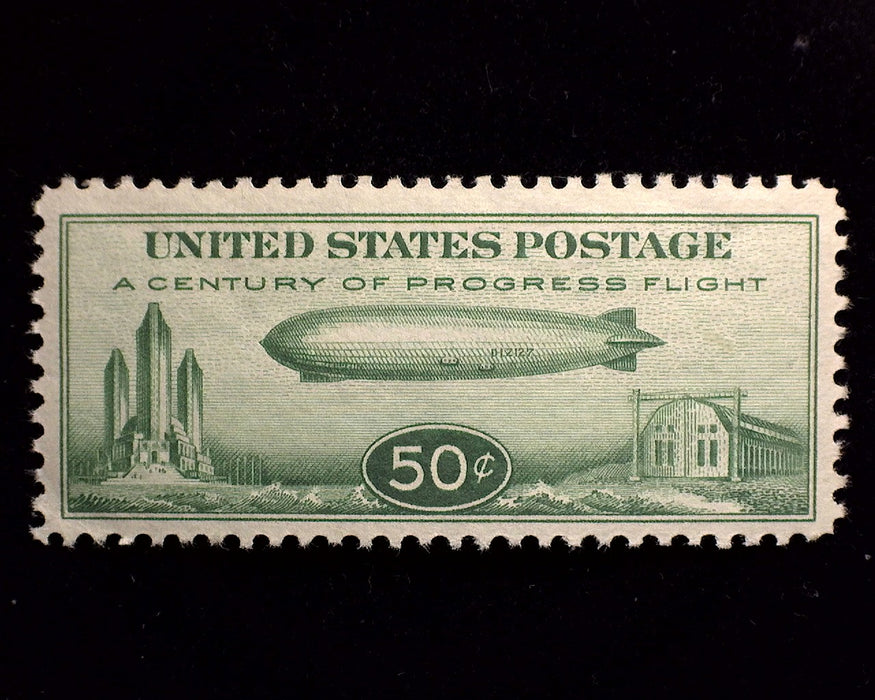 #C18 50 Cent Air Mail Zeppelin Mint Vf/Xf NH US Stamp