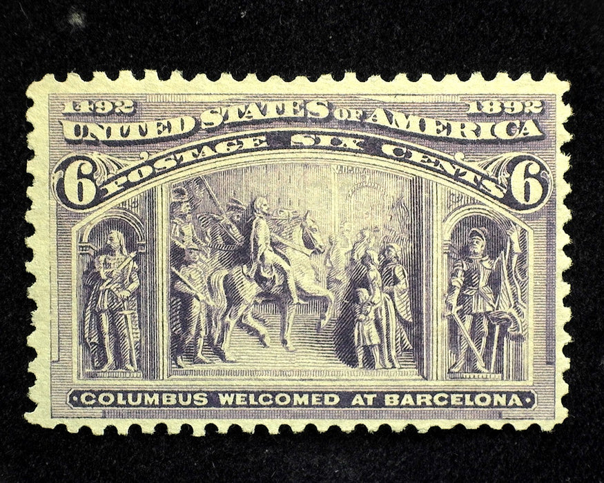 #235 Mint 6 Cent Columbian F/VF No gum US Stamp