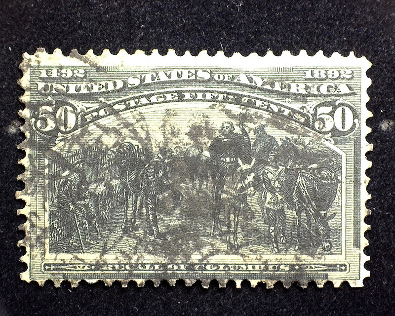 #240 Used 50 Cent Columbian F US Stamp