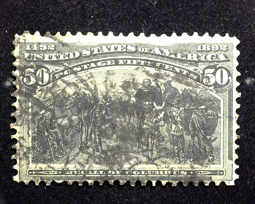 #240 Used 50 Cent Columbian F US Stamp