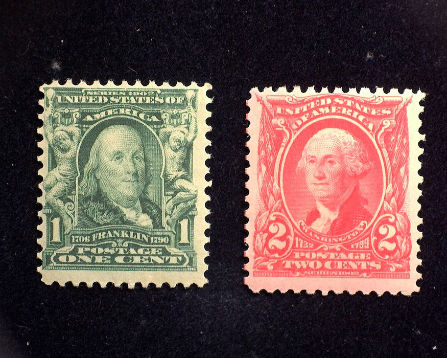 #300, 301 Mint1902 Issue F NH US Stamp