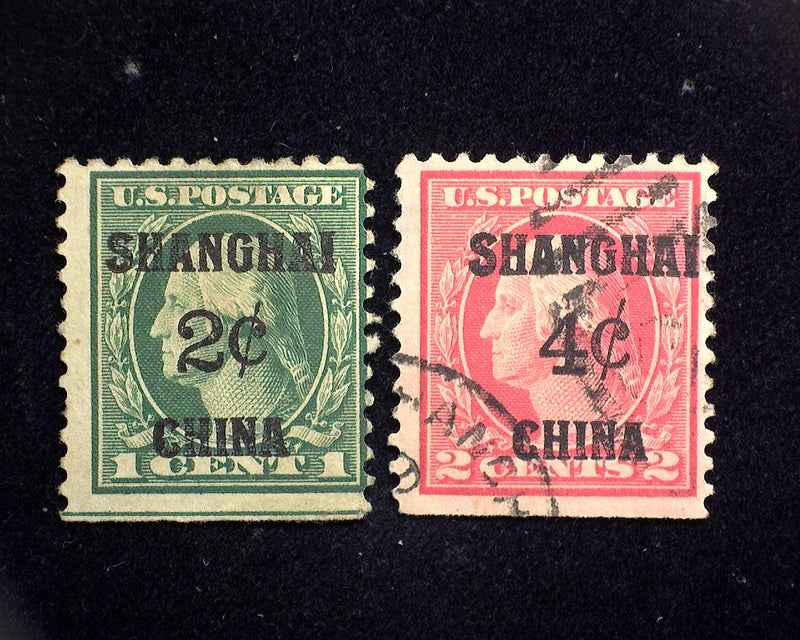 #K1,2 Offices Abroad Used F Each with straight edge. - US Stamp