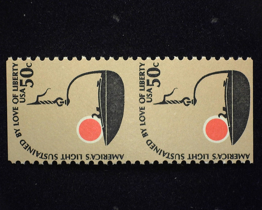 #1608b Vertical pair imperf horizontal. Rare Mint XF NH US Stamp