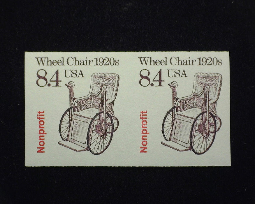 #2256a Choice imperforated horizontal pair. Mint XF NH US Stamp