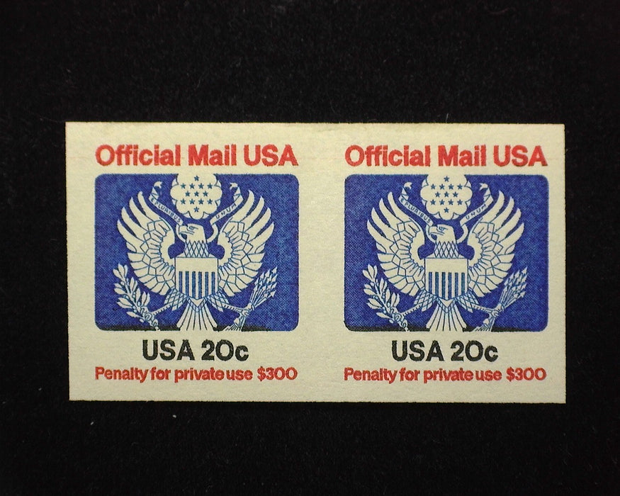 #O135a Choice imperforated horizontal pair. Mint XF NH US Stamp