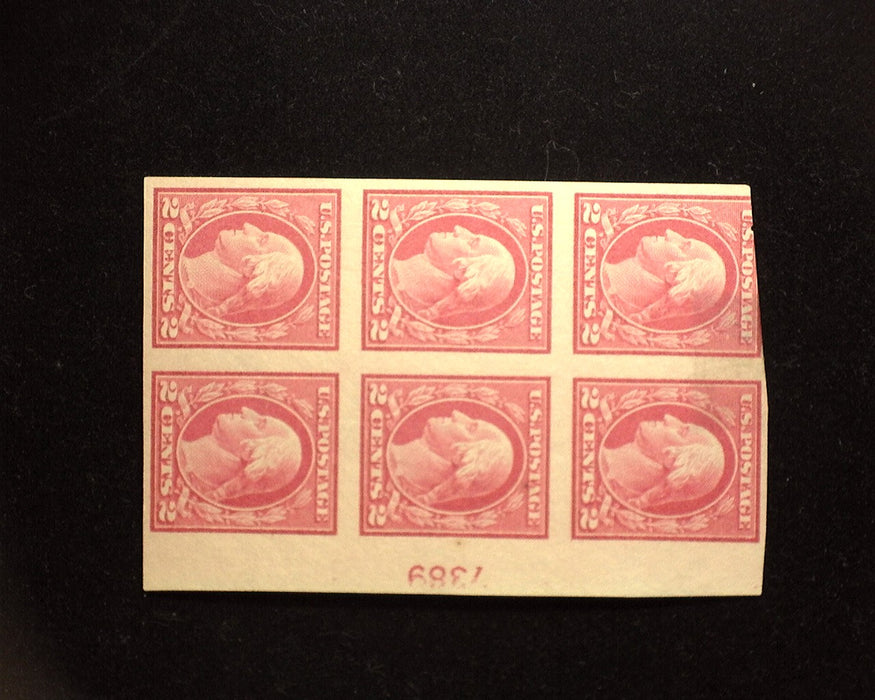 #409 2 cent Plate Block. PL# 7389. Mint F H US Stamp