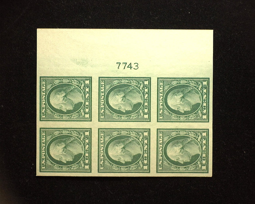 #481 1 cent Plate Block. PL# 7743. Mint XF NH US Stamp