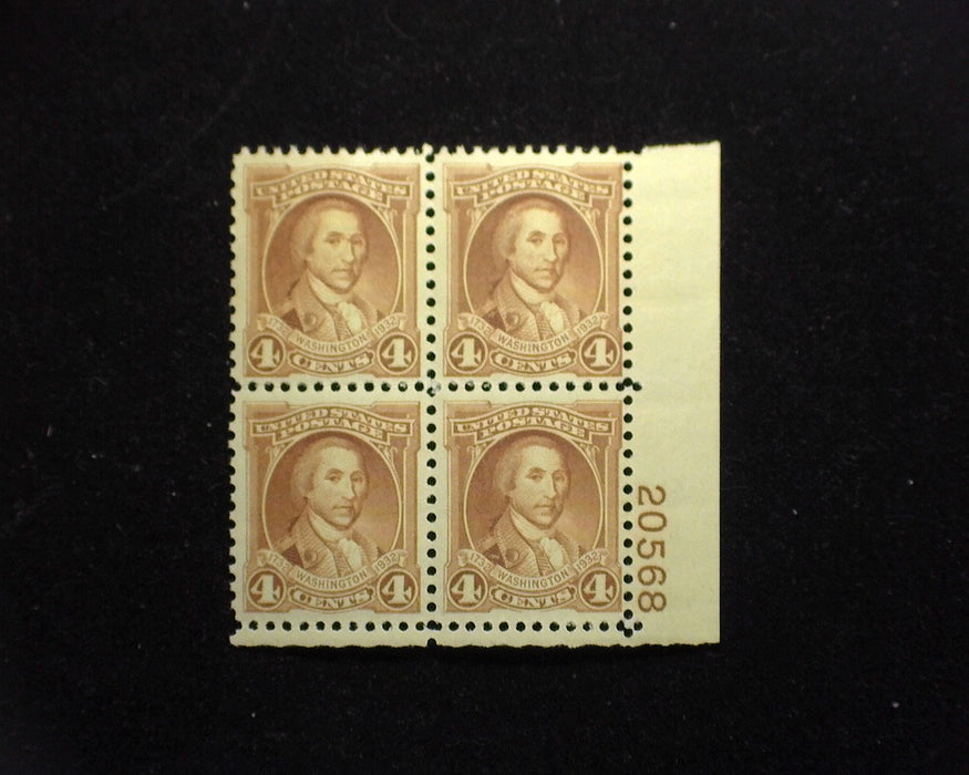 #709 4 cent Washington Bicentennial. Mint VF NH US Stamp