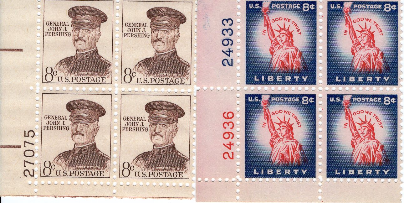 #1030 - 1052 1934 Presidential Set F/VF Fresh plate blocks. Mint US Stamp