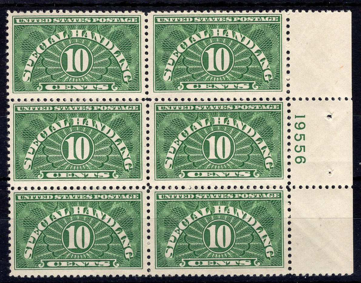 US QE-Special Handling Plate Block Stamps