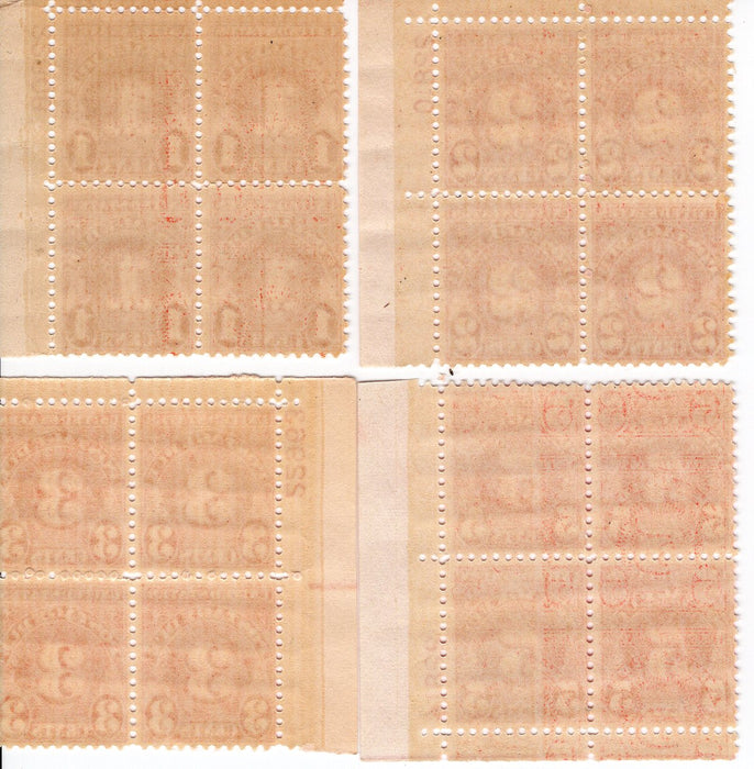 #J79-83 1931 Postage Due plate blocks. F/VF NH Mint US Stamp