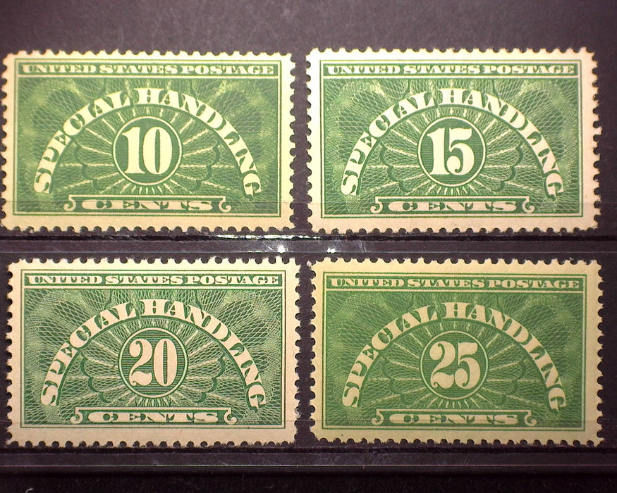 #QE1-4 1925 Special Handling. Choice set. Mint XF NH US Stamp