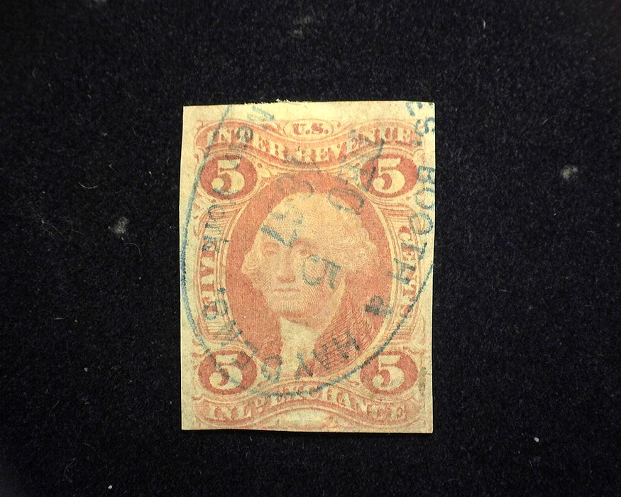 #R27a 5 Cent Inland Exchange. Used F/VF US Stamp