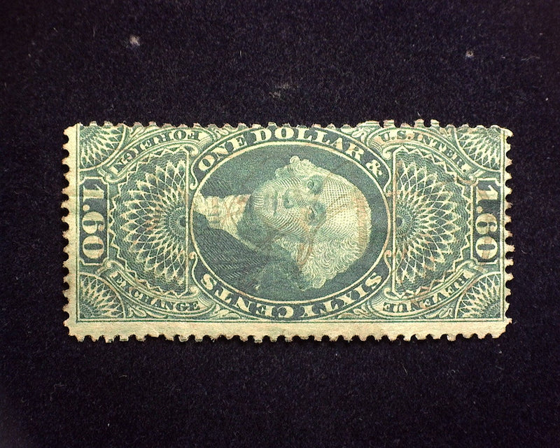 #R79c $1.60 Foreign Exchange. Small thin. F Used - US Stamp