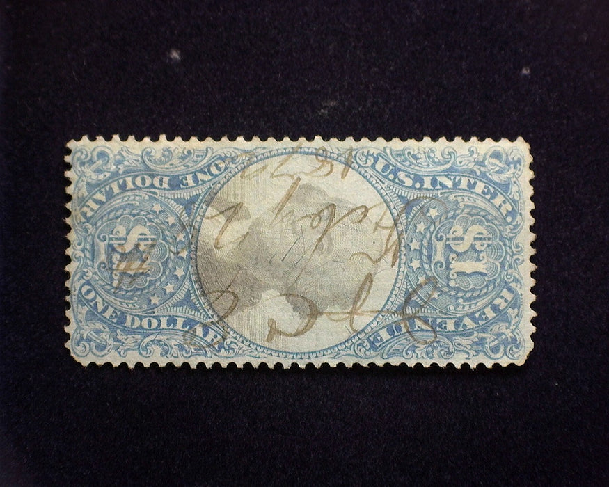 #R118 1 Dollar Revenue. F/VF Used US Stamp