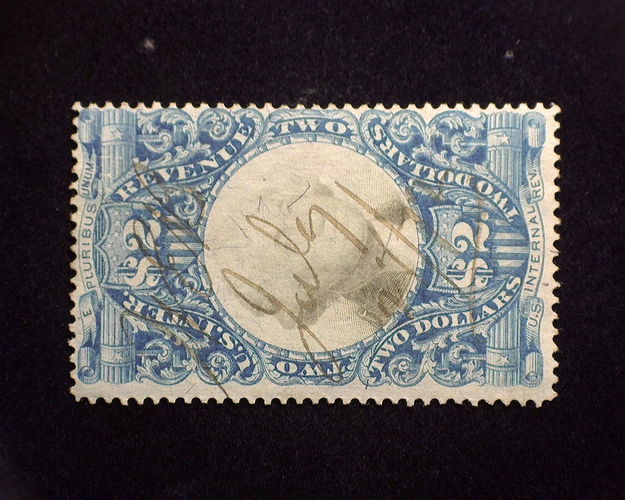 #R123 2 Dollar Revenue. F Used US Stamp