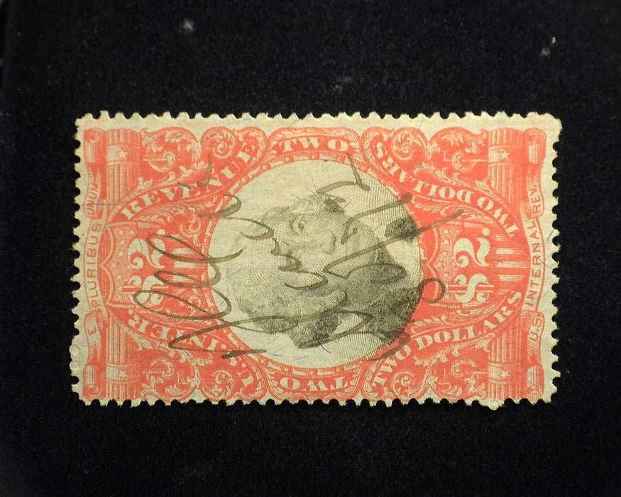 #R145 2 Dollar Revenue. F Used US Stamp