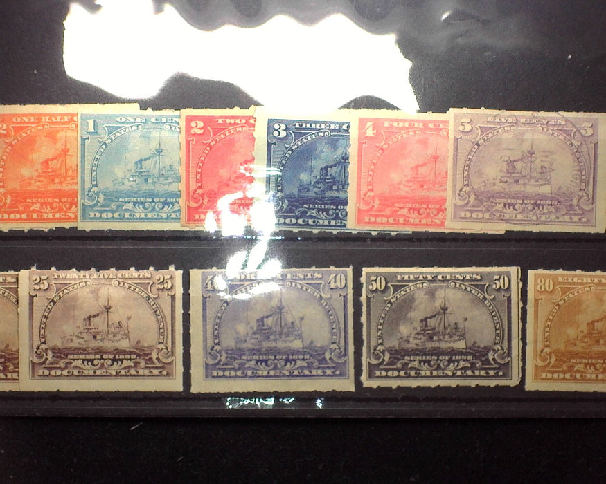 #R161 - R172 1898 Battleship Issue. Mint F US Stamp