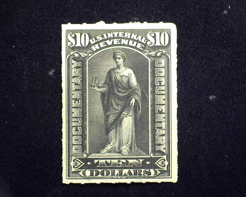 #R176 $10.00 Revenue. Choice Intense color. Mint Vf/Xf LH - US Stamp