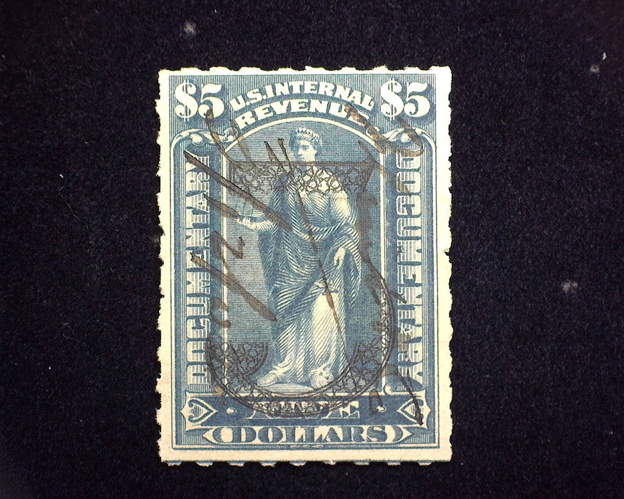 #R192 5 Dollar Green. F/VF Used US Stamp