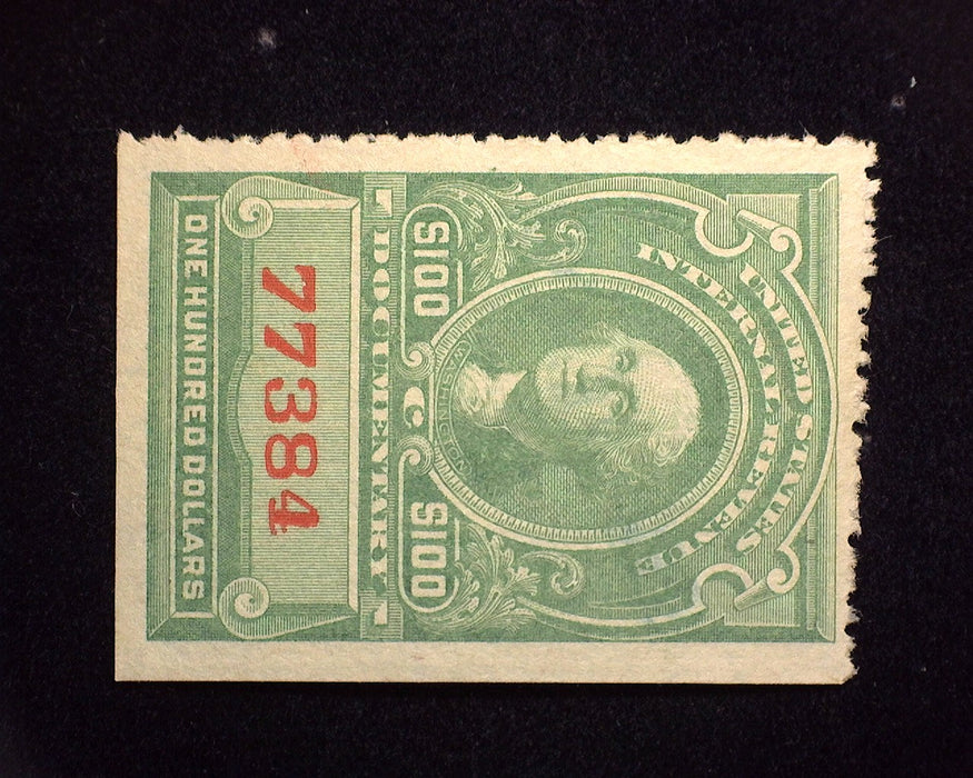 #R248 100 Dollar Revenue. VF No gum Mint US Stamp