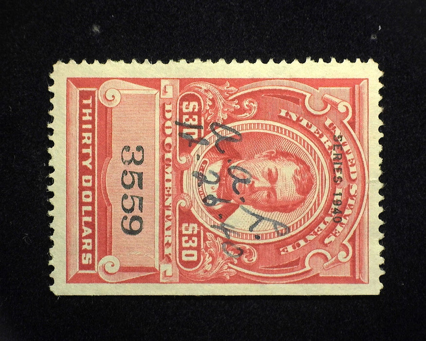 #R306 30 Dollar Revenue. Used VF US Stamp