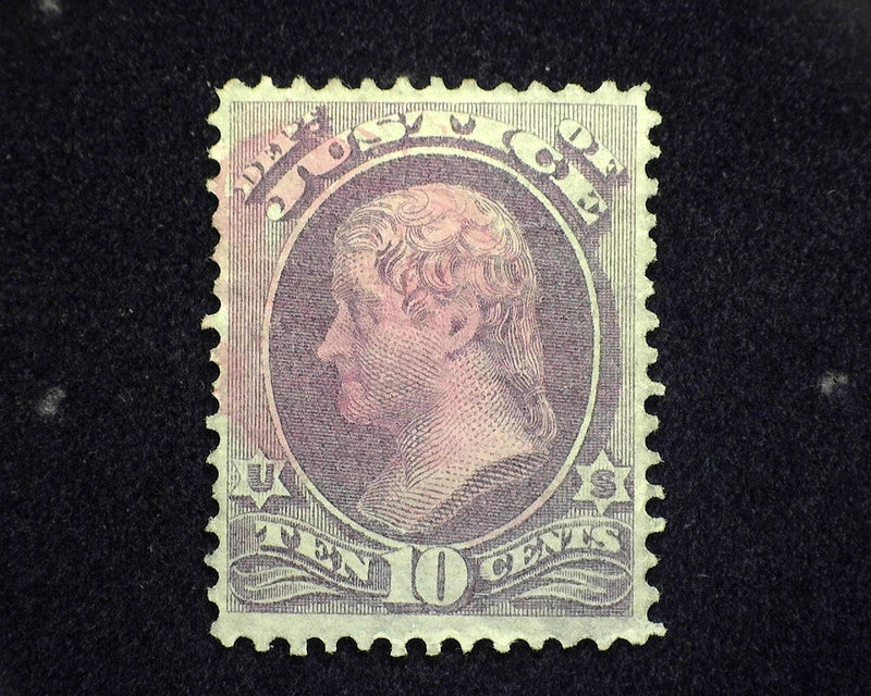 #O29 10c Justice Official Used Vf/Xf - US Stamp
