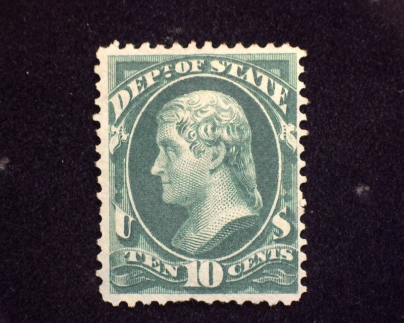 #O62 10c Department of State. Short perf. Mint F/VF No gum - US Stamp