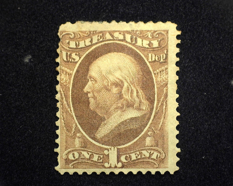 #O72 1c Treasury. Mint F H - US Stamp