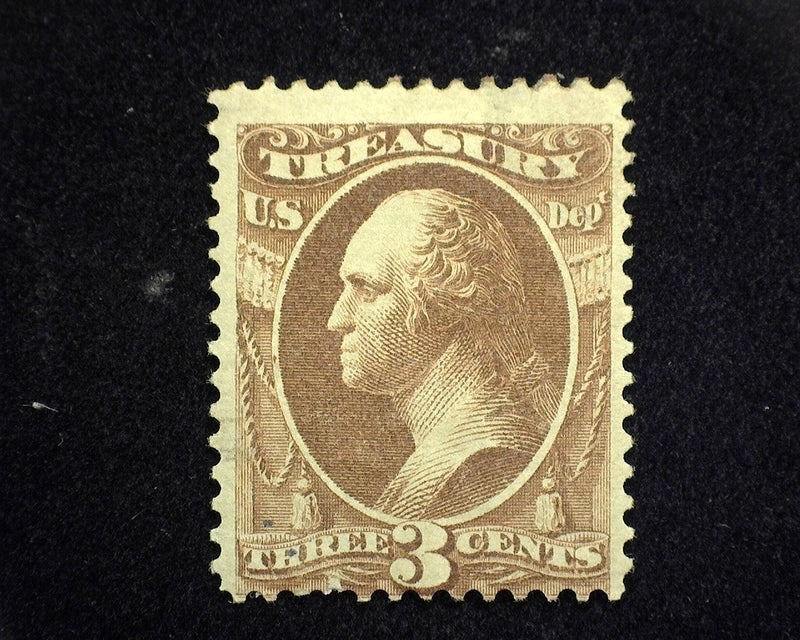 #O74 3c Treasury. Mint AVG H - US Stamp