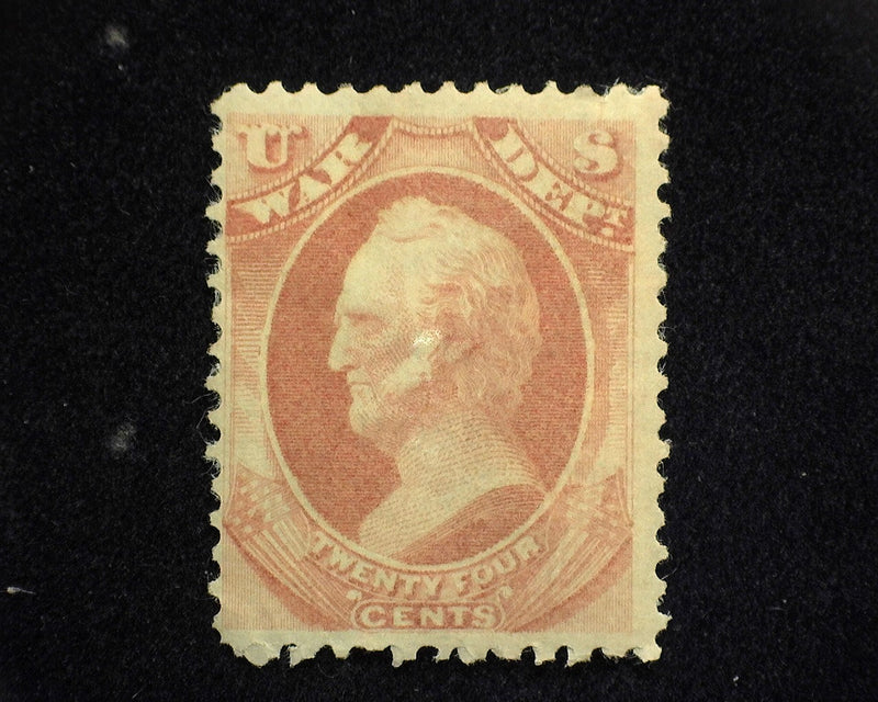 #O91 24c War Department. Page remnants. Mint F H - US Stamp