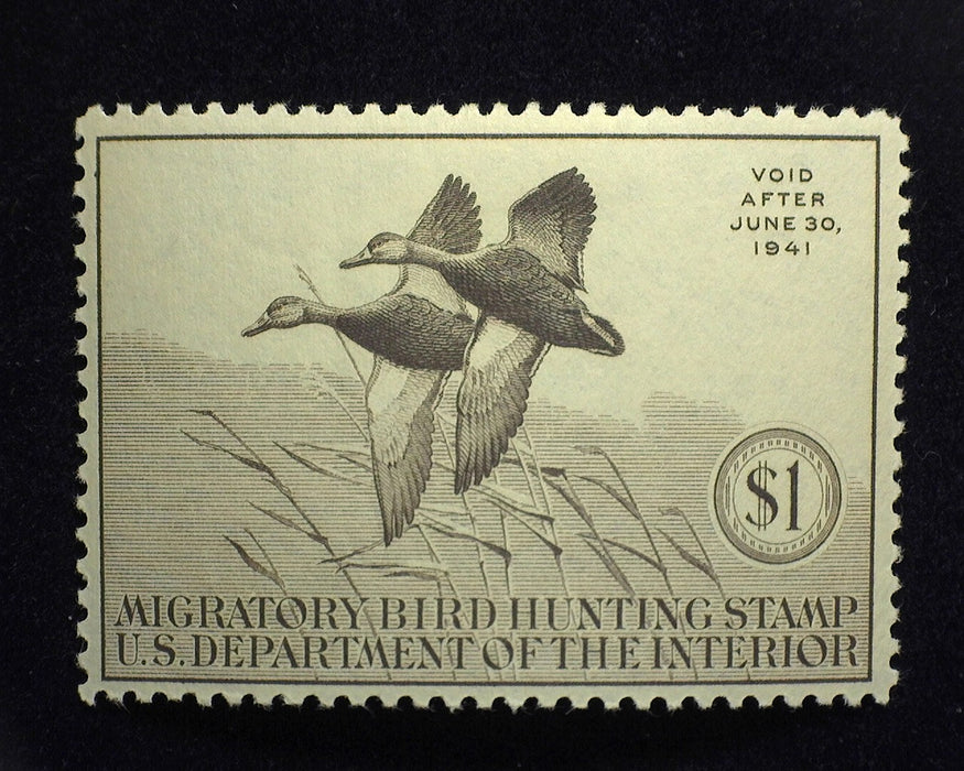 #RW7 1 Dollar Hunting Permit. Mint Vf/Xf LH US Stamp