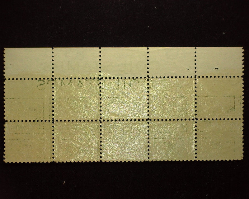 #424 Margin block of 10. PL #6581 and imprint "Coil Stamps". Mint F/Vf LH US Stamp