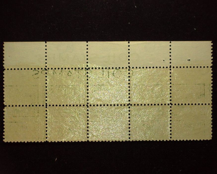 #424 Margin block of 10. PL #6581 and imprint "Coil Stamps". Mint F/Vf LH US Stamp